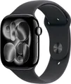 Produktbild: Apple Watch Series 11 5G 46mm Aluminium Jet Black Sport Band Black S/M - Neu