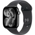 Produktbild: Apple Watch Series 11 GPS + Cellular 46 mm Aluminiumgehäuse Sport Band Schwarz