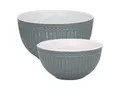 Produktbild: Greengate Servierschüssel Alice Servierschüssel stone grey Set2, Steinzeug, (Schüsseln & Schalen)