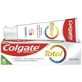 Produktbild: Colgate Zahnpasta Total Original 75ml – Zahnreinigung für einen gesunden Mund und 12 Stunden proaktiven Zahnschutz* – reinigt Zähne, Zahnfleisch, Wangen und Zunge