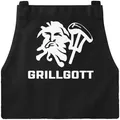 Produktbild: MoonWorks Grill-Schürze für Männer mit Motiv GrillGott schwarz unisize