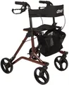 Produktbild: Drive Medical Torro Rollator mit Tasche, Rückengurt u. Stockhalter Rot