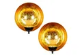 Produktbild: Levandeo® Kerzenständer, 2er Set Wand Teelichthalter Schwarz Gold Metall Kerzenhalter Wanddeko