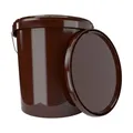 Produktbild: 16l Eimer mit Deckel braun rund 1x Kunststoff Eimer lebensmittelecht luftdicht