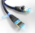 Produktbild: Ultra HDTV CAT 8.1 Netzwerkkabel – 3 Meter, 40 Gbps LAN Kabel, Patchkabel Gigabit RJ45 Ethernet, Knickschutz, Nylon-Ummantelung mit 40.000 Mbit