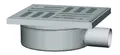 Produktbild: Marley Bad-Ablauf DN 50 Abgang waagerecht, Rost 15 x 15 cm