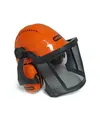 Produktbild: Oregon Waipoua Professioneller Kettensägen-Sicherheitshelm mit Gehörschutzmanschette und Netzvisier, Schlagfeste, Bequeme Schutzhelm-Sicherheitsausrüstung (562413), Einheitsgröße, Orange