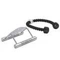 Produktbild: GORILLA SPORTS® Rudergriff Trizepsseil Set - mit/ohne Drehgelenk, Einzeln/Set, bis 200 kg Belastbar, gerändelt, aus Chrom - Parallelgriff, Kabelzuggriff, Seilzug Griff, Latzuggriff