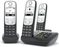 Produktbild: Gigaset A690A Trio Schnurlostelefon Anrufbeantworter mit Rufnummernanzeige ECO DECT\GAP Schwarz + 2 zusätzliche Handsets (L36852-H2830-C111)