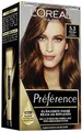 Produktbild: L'Oréal Paris Permanente Haarfarbe, Haarfärbeset mit Coloration und Farbglanz-Pflegebalsam, Préférence, 5.3 Helles Goldbraun (Virginia)