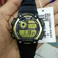 Produktbild: Casio AE-1400WH-9A World Time Illuminator Digital Schwarz Resin Stoppuhr Uhr