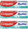 Produktbild: Colgate 3 x Max White mit weißen Kristallen, 100 ml pro Zahnpasta