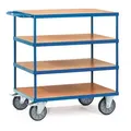 Produktbild: Fetra Tischwagen mit Holzwerkstoffplatten 4 Etagen 850x500 mm Ladefläche