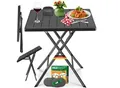 Produktbild: KESSER® Balkontisch klappbar Wetterfest & UV-beständig Balkonmöbel Beschichteter Stahl Outdoor Gartentisch Gartenmöbel mit 6 Filz-Untersetzer Bistrotisch bis zu 100 kg belastbar