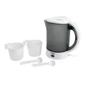 Produktbild: Adler AD 1268 Mini-Wasserkocher  0,6 L weiß grau transparent Blümchen Reise Set