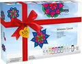 Produktbild: KREUL 42849 - Window Color XXL Set, 10 x 80 ml Fenstermalfarben, inkl. 80 ml Konturenfarbe, für kreative Kinder, eine Spezialfolie, 150 Schmucksteine und Vorlagen mit Blüten und Mandalamotiven