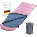 Produktbild: Skandika Deckenschlafsack Dundee Flanell | Baumwolle, Luxus-Qualität, koppelbar, Doppelschlafsack, 3 Jahreszeiten, bis -20°C, 220 x 80 cm/ 220 x 160 cm | Outdoor Camping Schlafsack (Pink RV rechts)