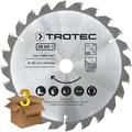 Produktbild: TROTEC Holzkreissägeblätter-Set Ø 150 mm (24 Zähne), 3-teilig