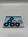 Produktbild: Kintex Akupressurringe 7 Stück 3 Farben Finger-Massage Massageringe B-Ware
