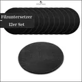 Produktbild: Filzuntersetzer 10 cm rund, Glasuntersetzer Set Gläser, Filz Untersetzer schwarz