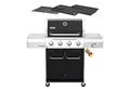 Produktbild: nexgrill Gasgrill 4B Gourmet Pro 4 + 1 Brenner, Seitenkochfeld & Gusseisen Plancha, 16,5KW, Gourmet Pro, Aufbaumaß: 134x56x121 cm