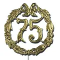 Produktbild: Jubiläumszahl 75 - Ø 13 cm, Draht, gold
