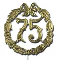 Produktbild: Demmler 1230750192 Jubiläumszahl 75 - Ø 13 cm, Draht, gold