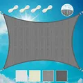 Produktbild: Sol Royal Sonnensegel rechteckig 3x4m Wasserdurchlässig HDPE Atmungsaktiver Balkon Terrasse Segeltuch UV Sonnenschutz Segel Garten Pool Camping Anthrazit – Shade Sails HS9