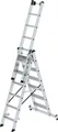 Produktbild: Günzburger Steigtechnik Stufen-Mehrzweckleiter 3tlg. mit nivello-Traverse 3 x 6 Stufen - 033318