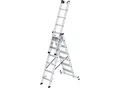 Produktbild: MUNK Stufen-Mehrzweckleiter, 3-teilig, mit Traverse, 3 x 6 Stufen