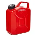Produktbild: BW® Benzinkanister Metall 5 Liter mit Schraubverschluss - Kraftstoffkanister Rot - RAL 3000 - TÜV-geprüft und UN-Zulassung - 0,9mm Stahl nach DIN 7274 - Made in Europe