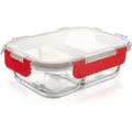 Produktbild: Glass Food Container With Lid And Seal, Divided, 550 Ml