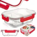 Produktbild: Lebensmittelbehälter aus Glas Lunchbox Vorratsbehälter geteilit 550 ml