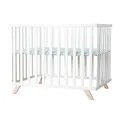 Produktbild: roba Laufgitter 'Lil Planet frosty green', 75x100 cm, Spielgitter inkl. Schutzeinlage und Holz weiß