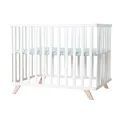 Produktbild: Roba Kids Laufgitter 75x100 cm mit Holzfüßen Lil Planet frosty green - weiß TOP
