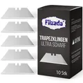 Produktbild: ® 10x PROFI Trapezklingen für Teppichmesser - Ultra scharfe Teppichmesser Kli...