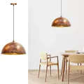 Produktbild: bamyum Hängelampe Esstisch Vintage Metall Ø40 cm, Hängelampe Wohnzimmer E27, Hängeleuchte Copper, Pendelleuchte Esstisch, Deckenlampe Wohnzimmer große Hängeleuchte Küche Esstischlampe