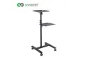 Produktbild: conecto Beamer-Deckenhalterung Beamerwagen Ständer für Projektor, (höhenverstellbarer Projektortisch mit Rollen für Beamer und Laptop)