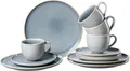 Produktbild: Ritzenhoff & Breker Kaffeeservice Geschirr-Set, Service Skagen Stone (12-tlg), 4 Personen, Porzellan, Reaktivglasur, 12 Teile, für 4 Personen