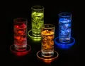 Produktbild: PRECORN 4x LED Untersetzer Bierdeckel Leuchtend f Getränke Gläser Flaschen Party
