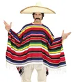 Produktbild: Authentischer mexikanischer Poncho Mexikoponcho Umhang Mexikaner Männer neu