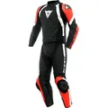 Produktbild: Dainese Avro 4, Lederkombi 2tlg. - Matt-Schwarz/Neon-Rot/Weiß - 54