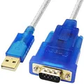 Produktbild: DTECH USB zu RS232 Seriell Adapter kabel mit FTDI FT232RL Chipsatz DB9 RS232 Stecker unterstützt Windows 11 10 8 7 und Mac Linux (2 m)