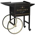Produktbild: Royal Catering Popcornmaschine Popcornwagen Wagen für Popcornmaschine Popcorntrolley 2 Bremsen schwarz 94 cm x 88 cm x 50 cm