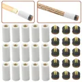 Produktbild: BGTXINGI 15 Set (30 Stück) Billard Cue Pure White Ferrules mit Super Cue Anschraubbare austauschbare Spitzen Billardzubehör Ersatzteile Stick Repair Tool Set (12 mm Brown Tip Set)