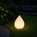 Produktbild: MeLiTec Solarlampe - mehrfarbige Bodenbeleuchtung für Garten, Balkon & Terrasse - Solar-Boden-Leuchte mit Farbwechsel - bis 8h Leuchtdauer - inkl. Akku - aus Kunststoff Form Tropfen