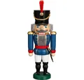 Produktbild: Seiffener Volkskunst Nussknacker Husar blau (28cm) Nussknacker von Seiffener Volkskunst