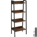 Produktbild: TecTake GmbH Leiterregal - 57,5 x 34 x 138 cm, Industrial Holz dunkel, rustikal 404702