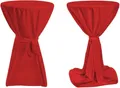 Produktbild: TexDeko Stehtischhusse Premium für Bistrotisch mit Schleifenband Bartisch-Überzug blickdicht, unifarben, Farbe & Durchmesser: nach Wahl