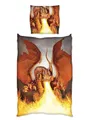 Produktbild: JACK Bettwäsche JACK Renforce Bettwäsche 135x200cm Feuer Drache Grau Terra Fire Dragon, Renforcé, 2 teilig, hochwertiger Fotodruck, 2 tlg., Reißverschluss, Feuerdrache